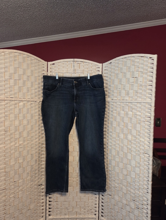 Lee Denim - Lee Jeans Dark Wash Stretch Waist Size 18P EUC